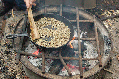  Roasted Coffee with fire photo